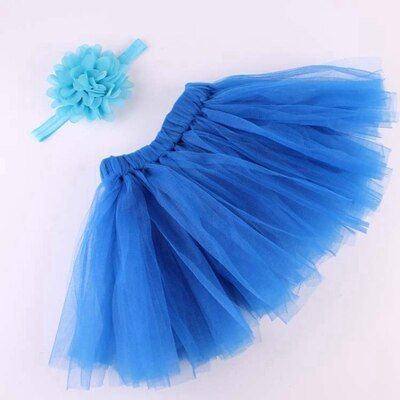 Baby Girl Tulle Tutu Skirt Toddle Girls Flower Headband Set Newborn Photography Props Baby Birthday Clothes Gifts