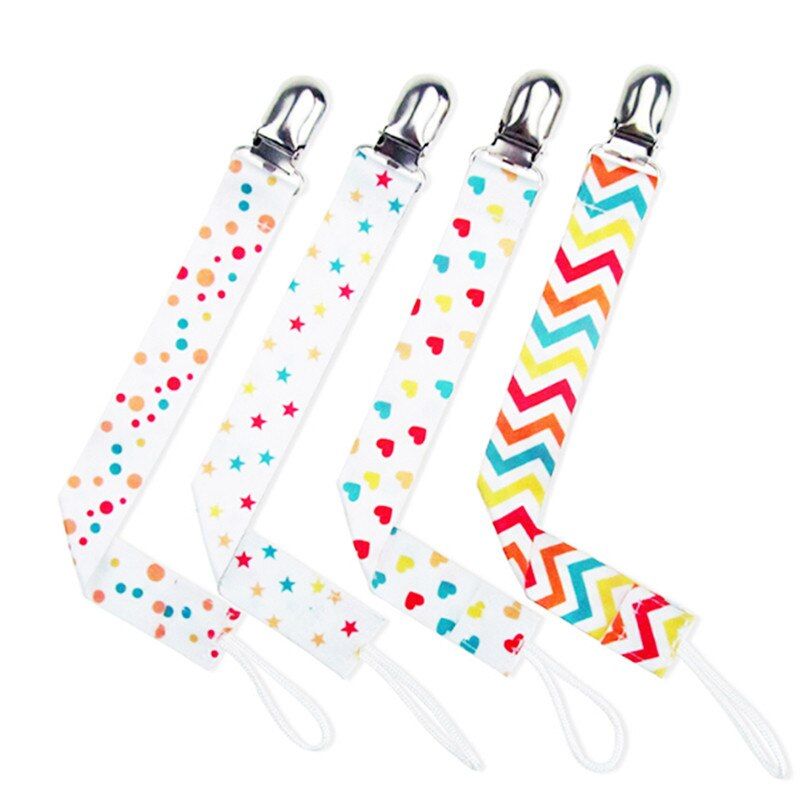 4PCS Baby Pacifier Clip Chain Dummy Holder For Nipples Children Pacifier Clips Pacifier Holder Adjustable Holder for Nipples