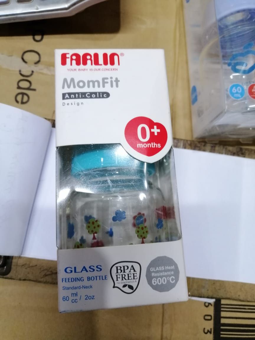 FARLIN Heat Resistant Glass Feeding Bottle- 60ml