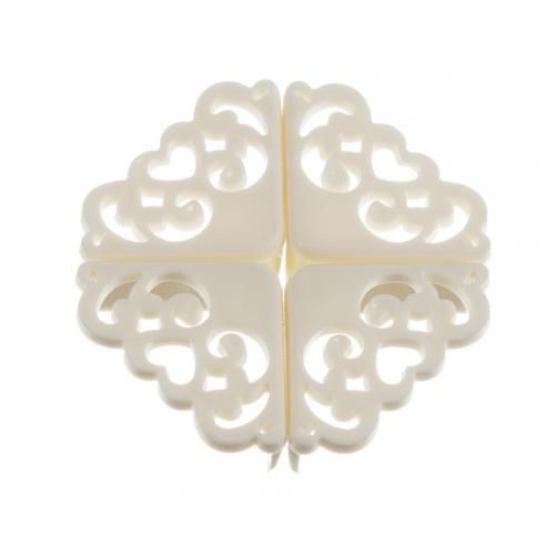 4Pcs Vintage Hollow Heart Soft Table Desk Corner Edge Protector Cover Kid ty Protects your body kids bump desk carelessness