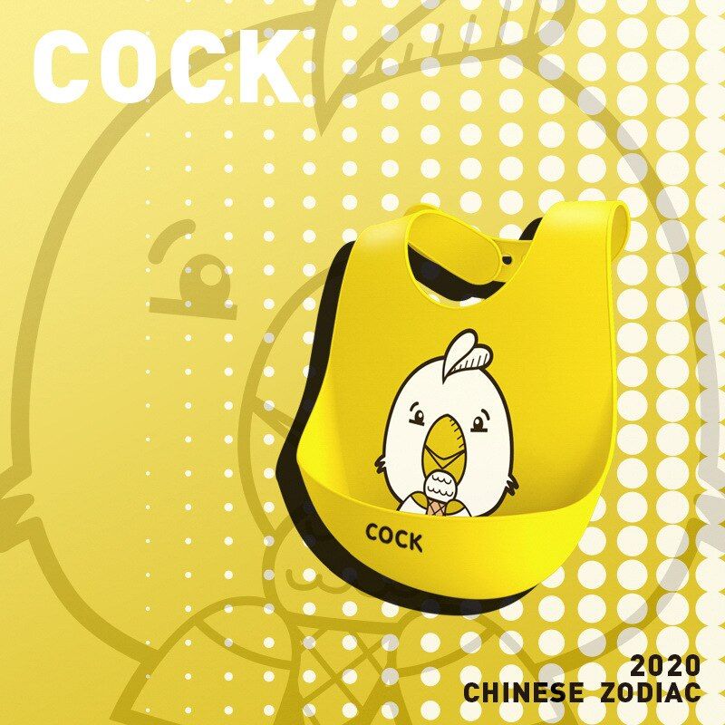 2020 Cartoon Baby Bibs Waterproof Silica Gel Feeding Baby Saliva Towel Newborn Drooling Bib Apron Adjustable Baby Silicone Bib