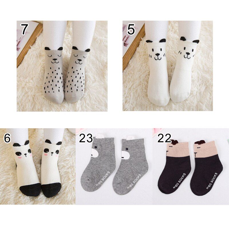 (5 pairs) New 2020 Cute Spring Autumn Baby Socks Cotton Baby Boys Girls Cute Toddler Asymmetry Anti-slip Socks for babies winter