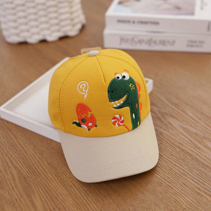 I Love Daddy&Mummy Cartoon Embroidery Dinosaur Baby Baseball Cap Cotton Adjustable Spring Summer Kid Cap Boy Girl Sun Hat