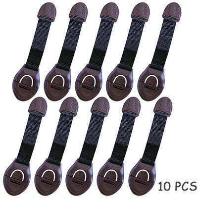 10PCS/Lot Baby ty Protector Child Cabinet locking Multi-function Plastic Lock Protection Children Locking For Doors Drawers