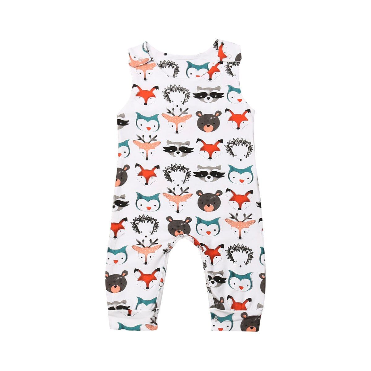 Citgeett Summer Newborn Kids Baby Girl Boys Clothes Sleeveless Romper Jumpsuit Overalls Cotton Xmas Cartoon Outfits