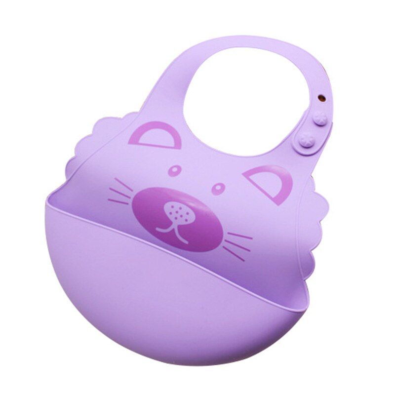 Baby Buckle Silicone Fold Adjust Cartoon Bib Bib Baby Towel cartoon bibs buckle adjustable bibs rice pocket