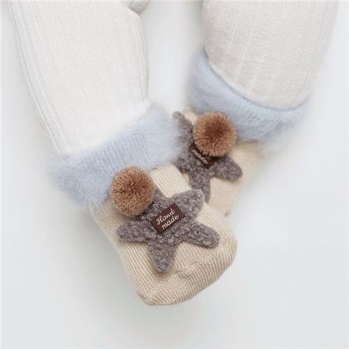 Lawadka Brand Infant Baby Socks Newborn Cotton Cartoon Terry Baby Socks Winter Girls Boys Anti Slip Socks Shoes