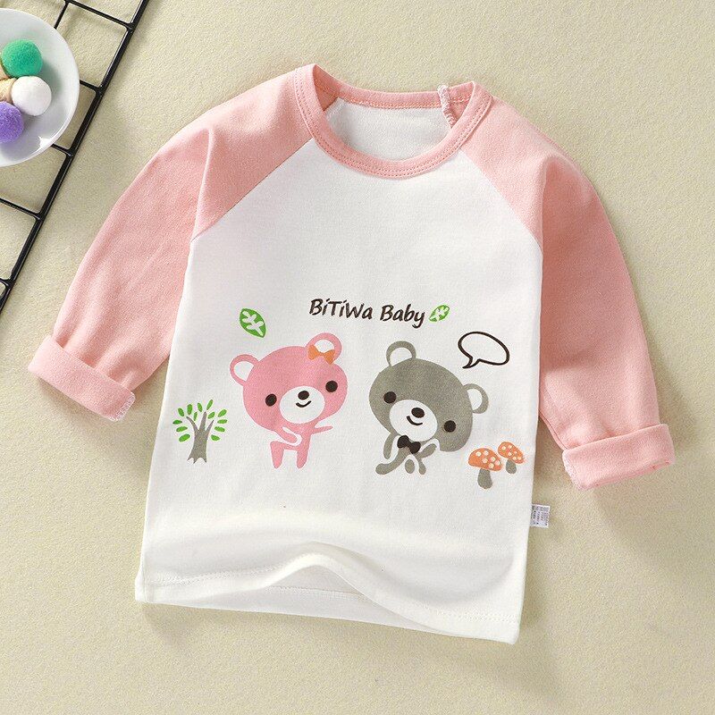 2020 Fall Cotton Baby Tees Newborn Girl Tops Long Sleeve tops Boys T-shirts Camisas bebes Ninas O-Neck Birthday Girl Shirts
