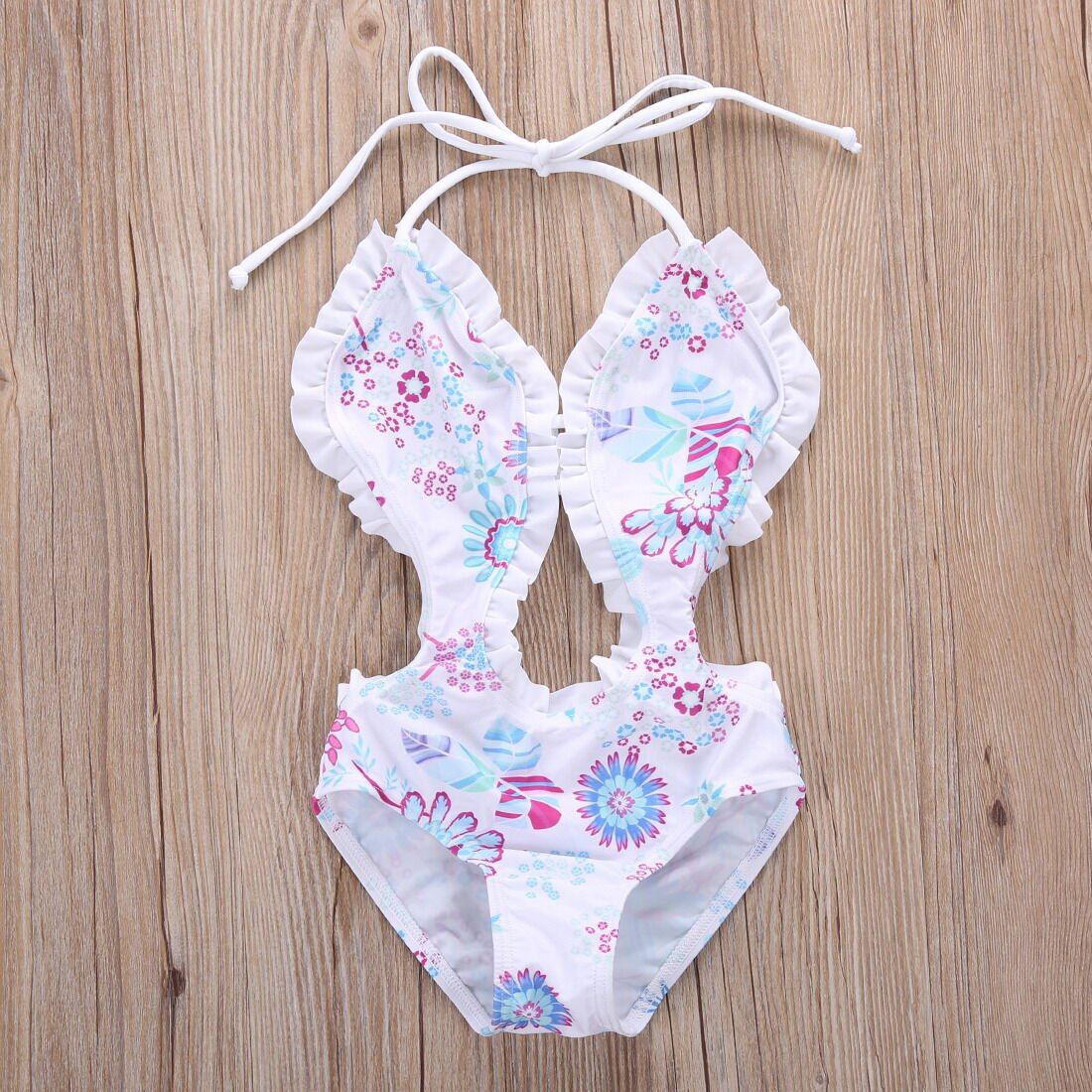 Toddler Kids Girl Floral Tankini Split Swimwear Swimsuit Costume Bathing Suit Summer Beachwear 1-6Yrs