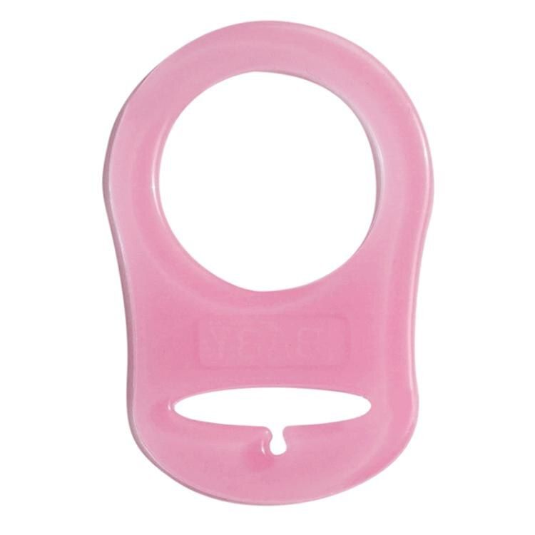 1PCS Baby Dummy Pacifier Holder Clip Adapter For MAM Button Silicone Clear/Pink/Blue/Orange Ring Color A3O2