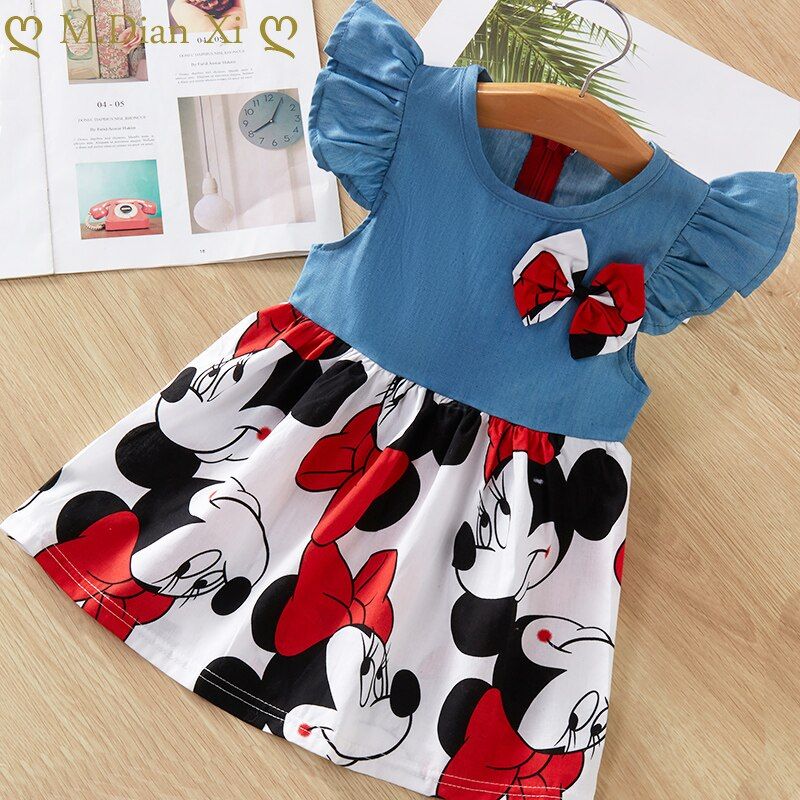 Summer Baby Girls Dress Newborn Baby Minnie Princess Dress for Baby 1st Year Birthday Dress Halloween Costume Infant Party Dress