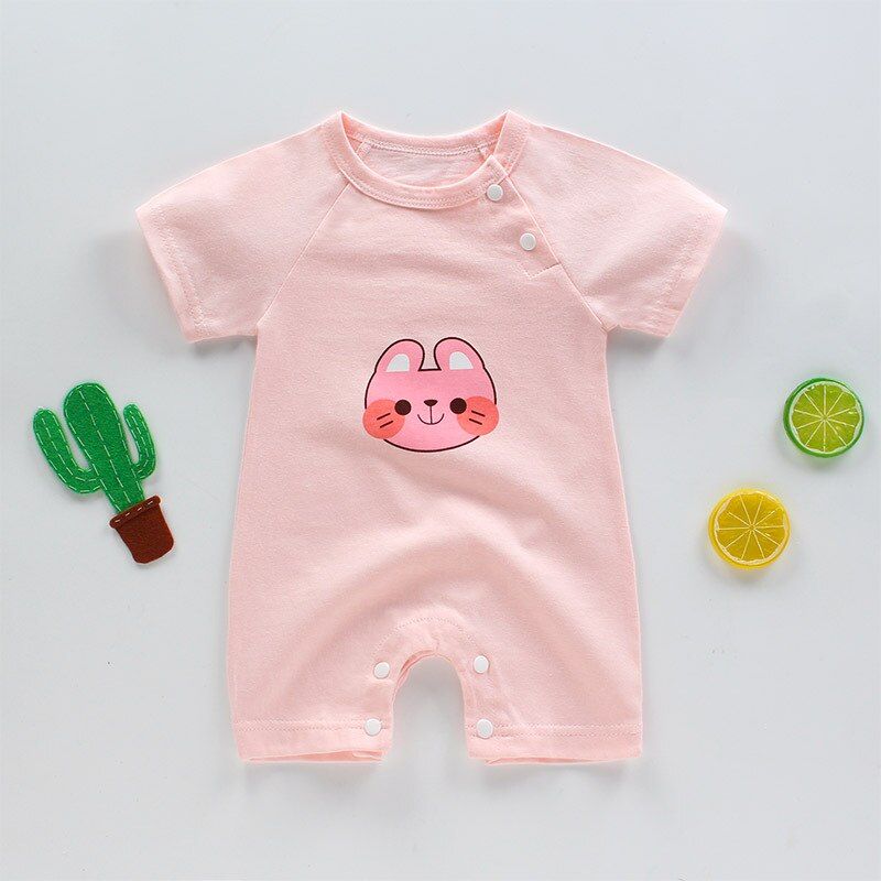 2018 Baby Pure Cotton Lovable Dress Letter Print Fashion Boy Girl Casual Clothes Children Short Sleeved 0-2 Years Old