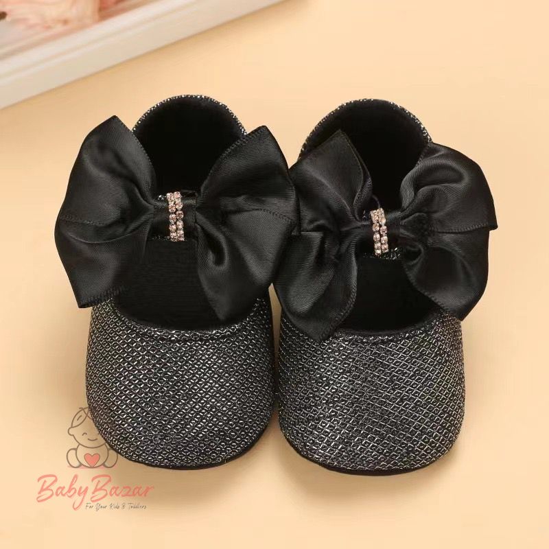 Baby Girls Flats Anti-Slip Rubber Sole Bow Toddler Princess Dress Shoes 335