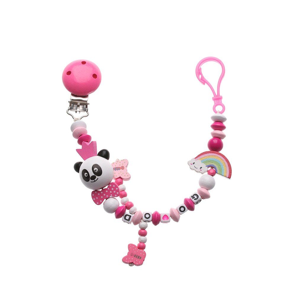 Silicone Baby Pacifier Clip Colorful Cartoon Pacifier Chain Five Star for Baby Teething Soother Chew Toy Dummy Clips