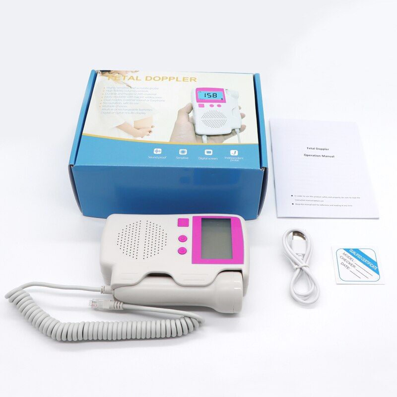 Prenatal Fetal Doppler Baby Heart Sound B Ultrasound Monitor For Pregnancy Sonar Meter Sonoline Stethoscope No Radiation 3.0MHz