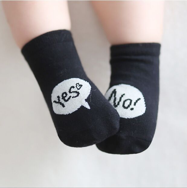 New Toddle Baby Socks Newborn Cotton Boys Girls Cute Asymmetry Anti-slip Socks Spring