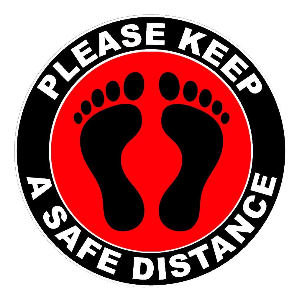 ty Tape Ground Signs Isolated Wall Stickers Please Keep Wait Here Stand Here Keep 6ft in Between Distance Marker Floor L525