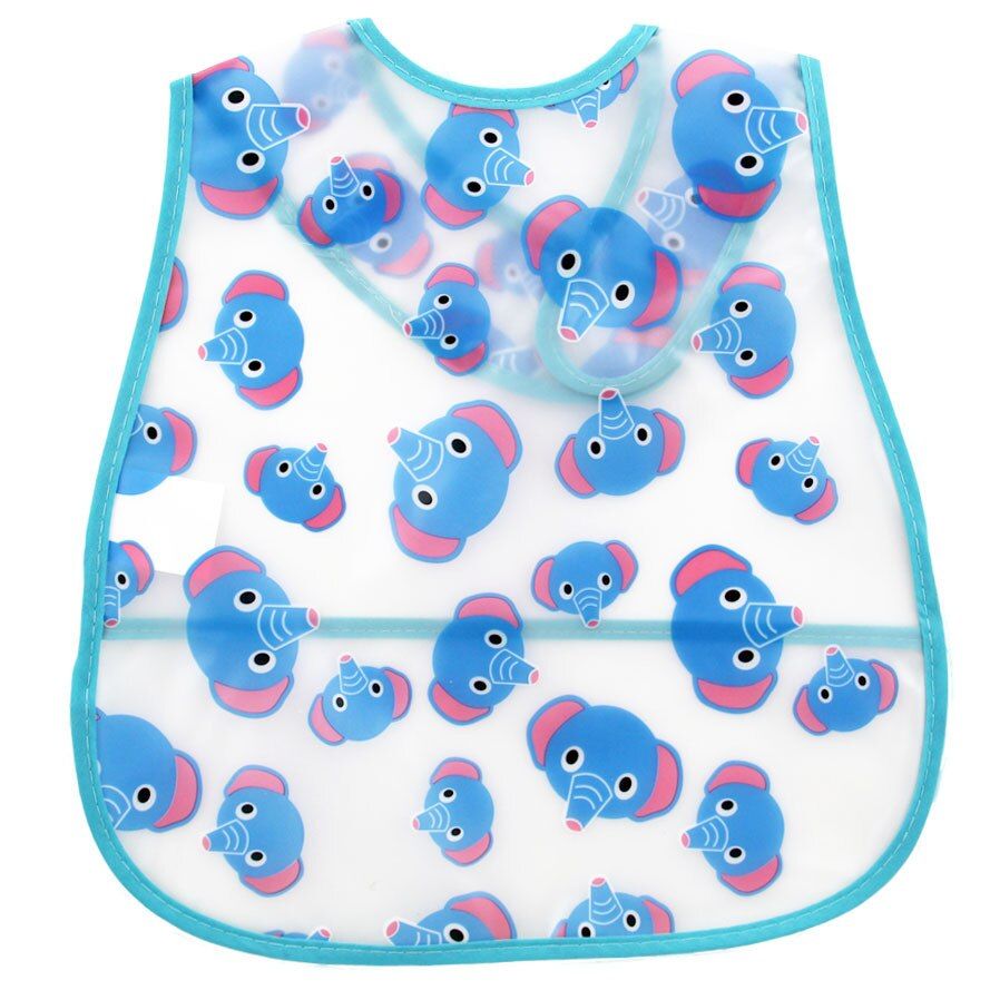 Adjustable Baby Bibs EVA Waterproof Food Pocket Lunch Feeding Bibs Baby Cartoon Feeding Bibs Children Baby Apron Babador Bandana