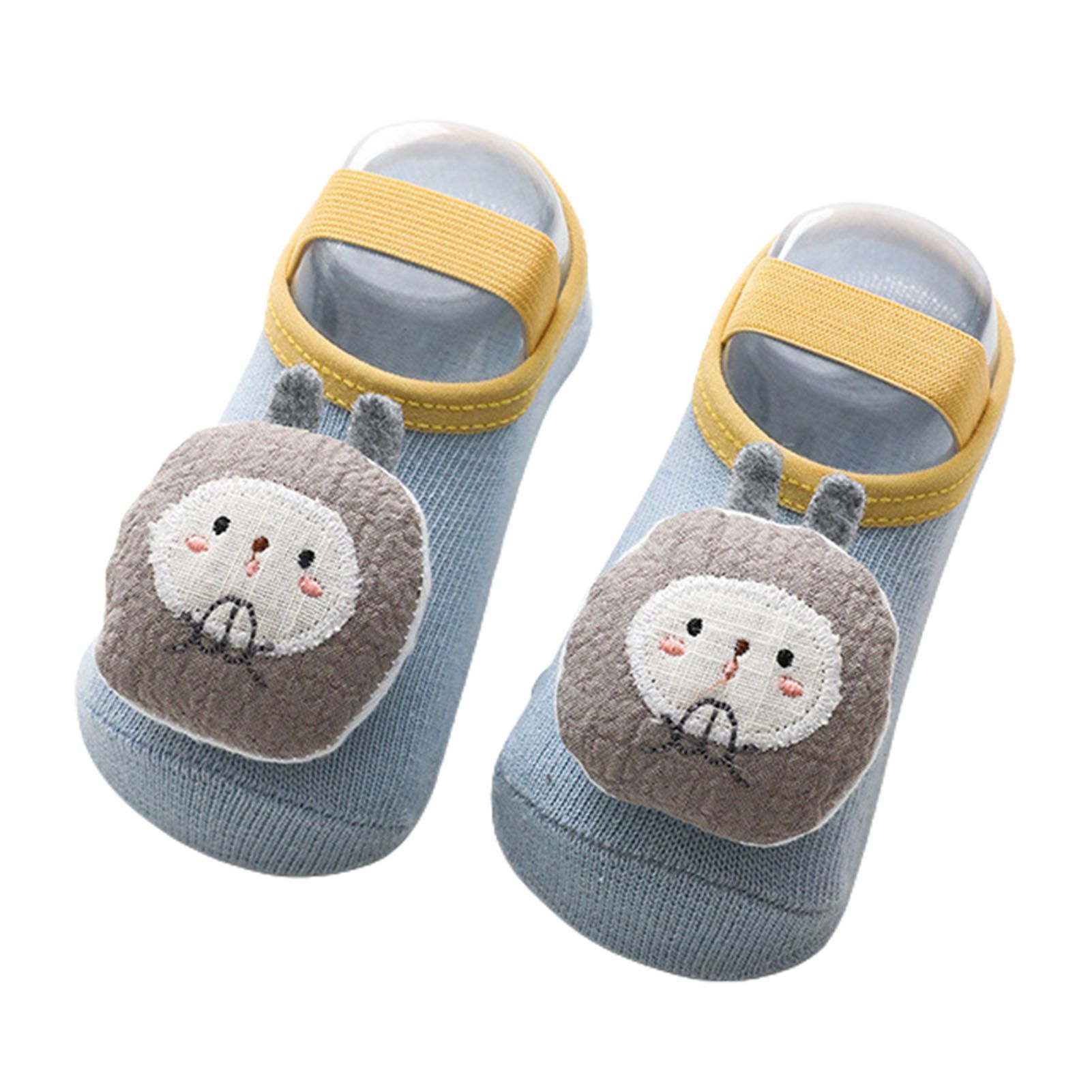 1 Pair Toddlers Sock Shoes Cartoon Animal Non-slip Skin Friendly Baby Floor Socks for Spring