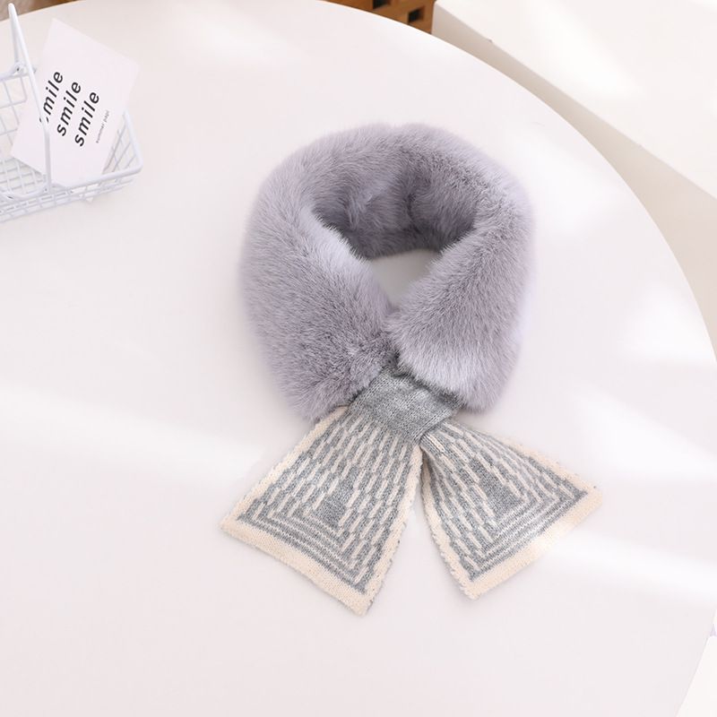 Soft Plush Baby Scarf Winter Warm Kids Neck Cartoon Printed Knitted Newborn Children Neckerchief