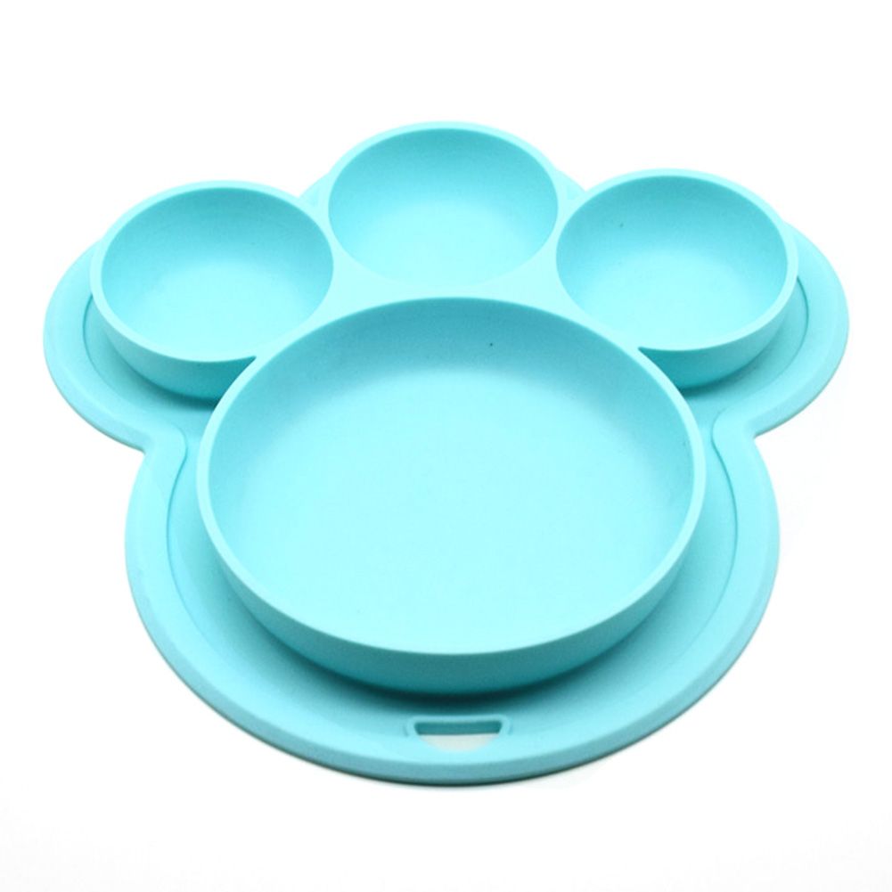 【BestGO】Place Mat Dinner Plate Integrated Baby Feeding Supplies Silicone Children's Dinner Plate