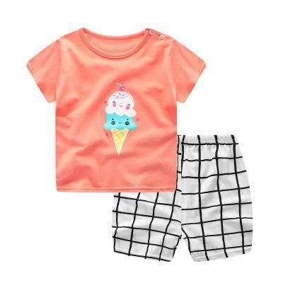 Summer Baby Boy Clothes Lion Animal Cartoon  New Baby Boy Girl Clothing Set Toddler Striped Bebes Suits