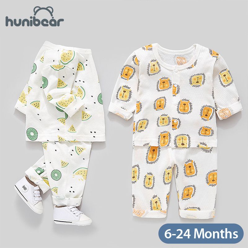 Newborn Baby Boy Girl Sets & Packs Thin Cotton Clothing Baby Long Sleeve Homewear Pajama Suit for 0-2yrs