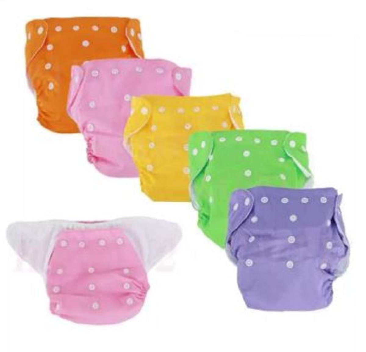 Baby Cloth Diaper 3 Pcs - Multi-Color