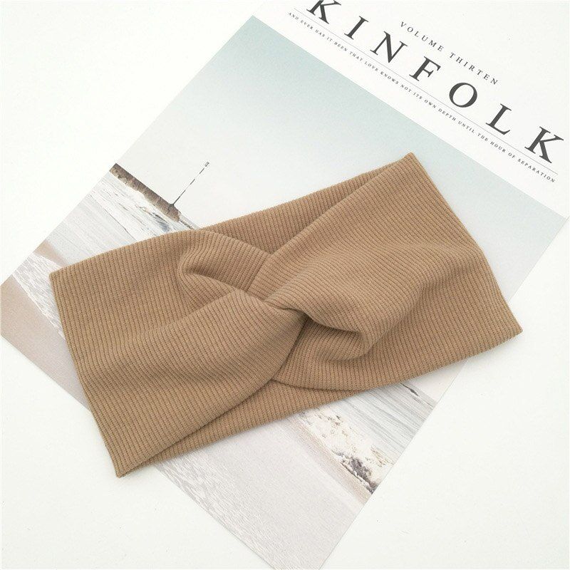 Autumn Winter Solid Color Baby Headband Girls Knotted Soft Elastic Hairband Headbands For Girls kids Baby Girl Accessories
