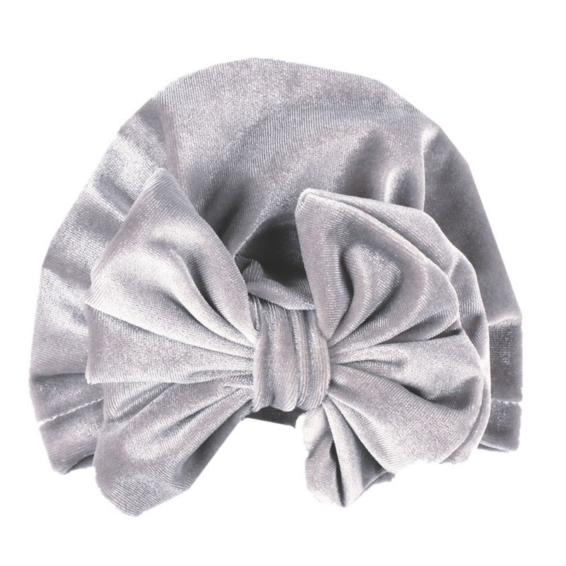 New Velvet Baby Hat for Girls Big Bow Winter Baby Turban Hat Photography Props Elastic Kids Beanie Cap Baby Accessories 11 Color