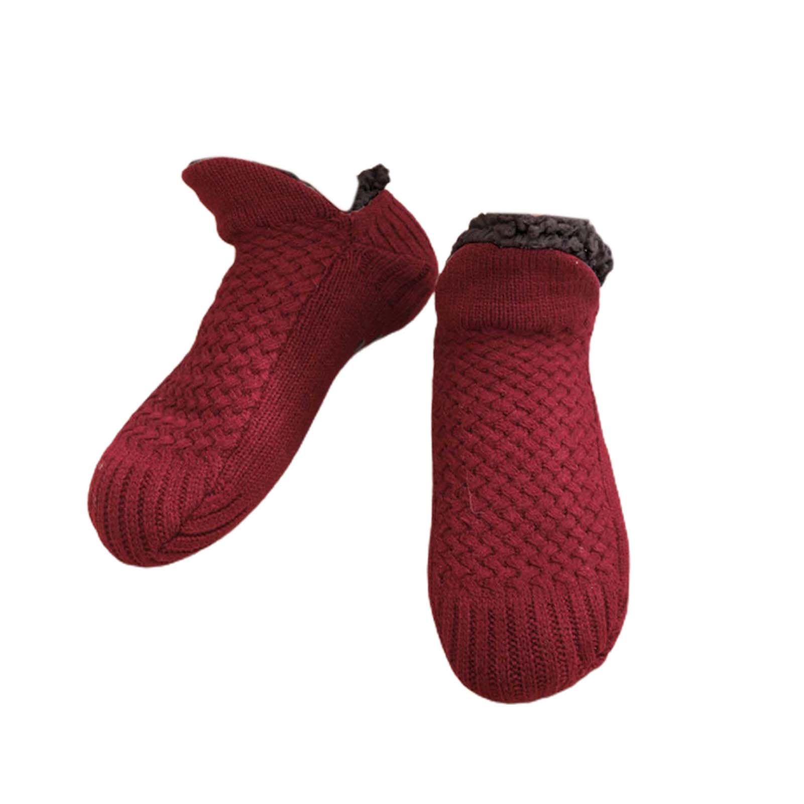 1 Pair Slipper Sock Comfortable Fine Craftsmanship Breathable Large Size Winter Lazy Sock Shoes for Home
