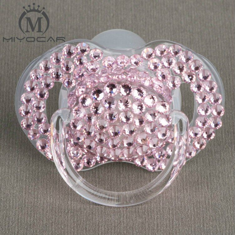 MIYOCAR 12 colors  bling crystal rhinestone Baby Pacifier/ Nipples /Dummy /cocka /chupeta &pacifier unique gift