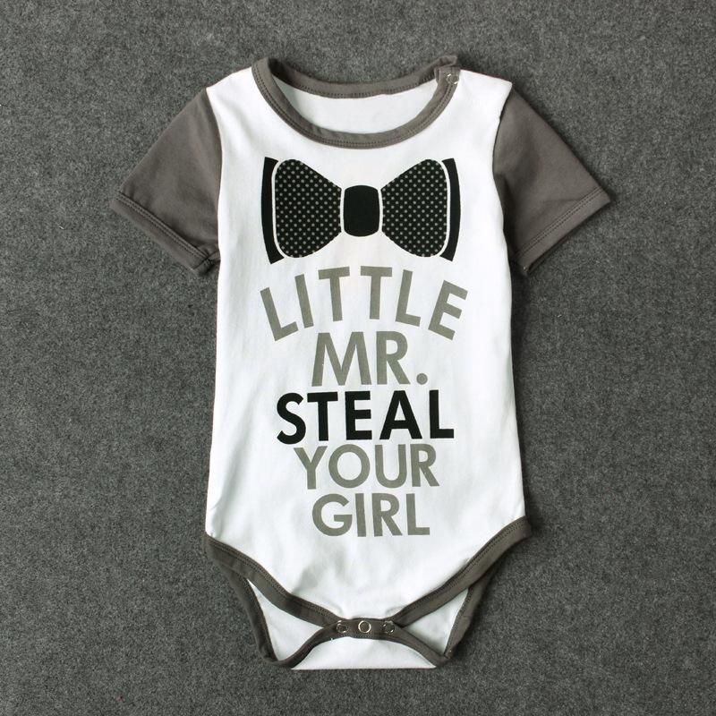 Men'S And Children'S Summer Short-Sleeved Alphabet With Children'S Hardy Baby Crawling Suit Children'S Clothing Instagram Baby Girl Clothes Kids Fortnite Toddler Skirt Shorts