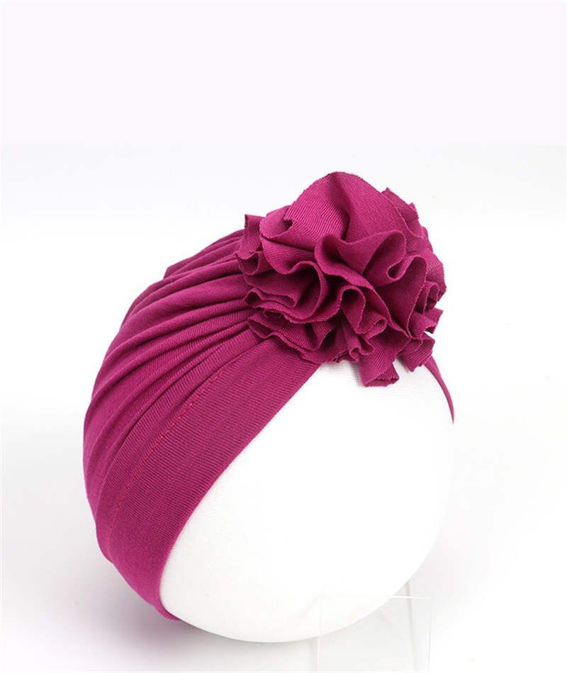 Baby Turban Cotton Flower Girls Hats Indian Style Kids Headwrap Headbands