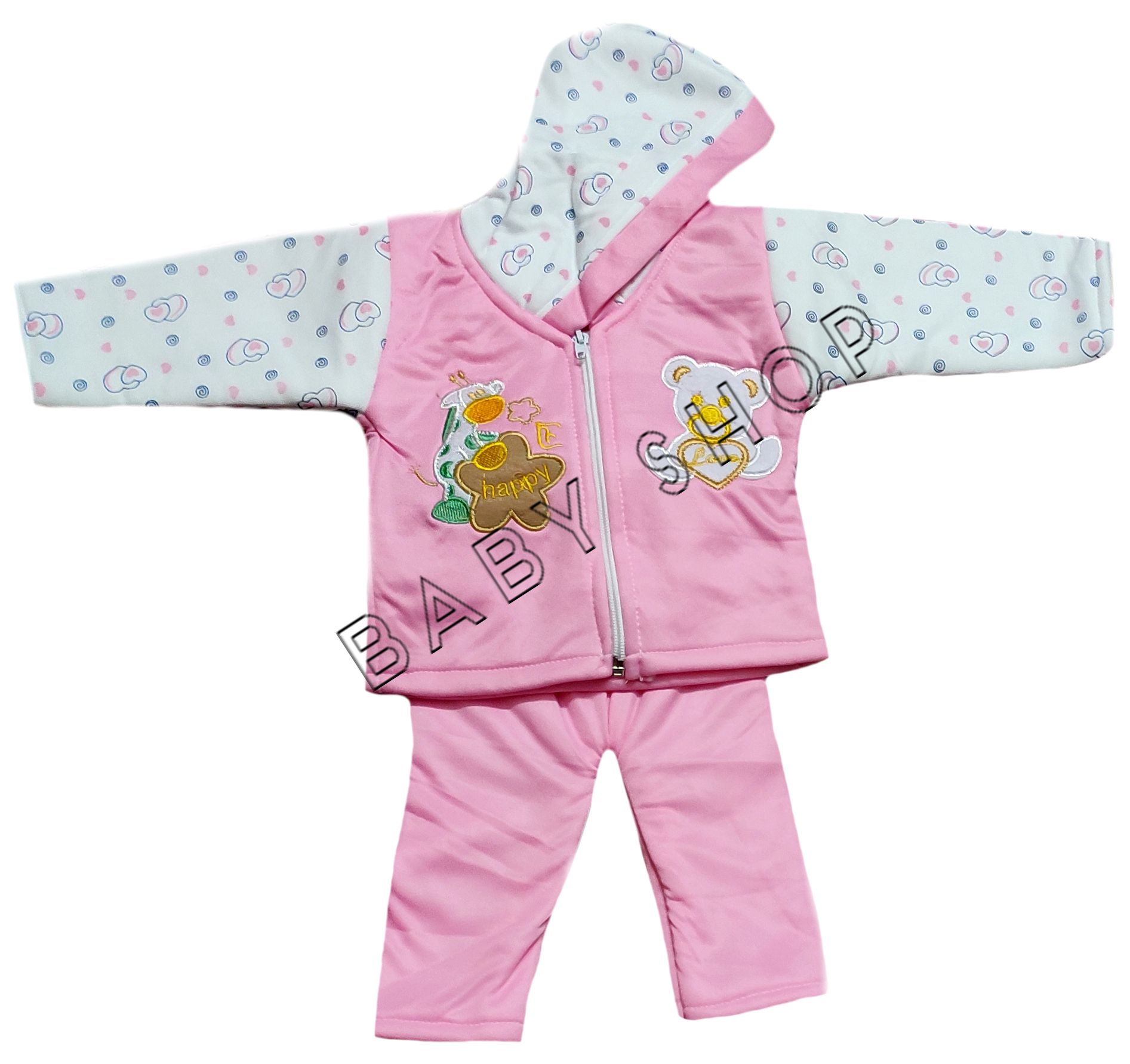 Newborn Baby Full Sleeve Hoodie Cotton Winter Dress