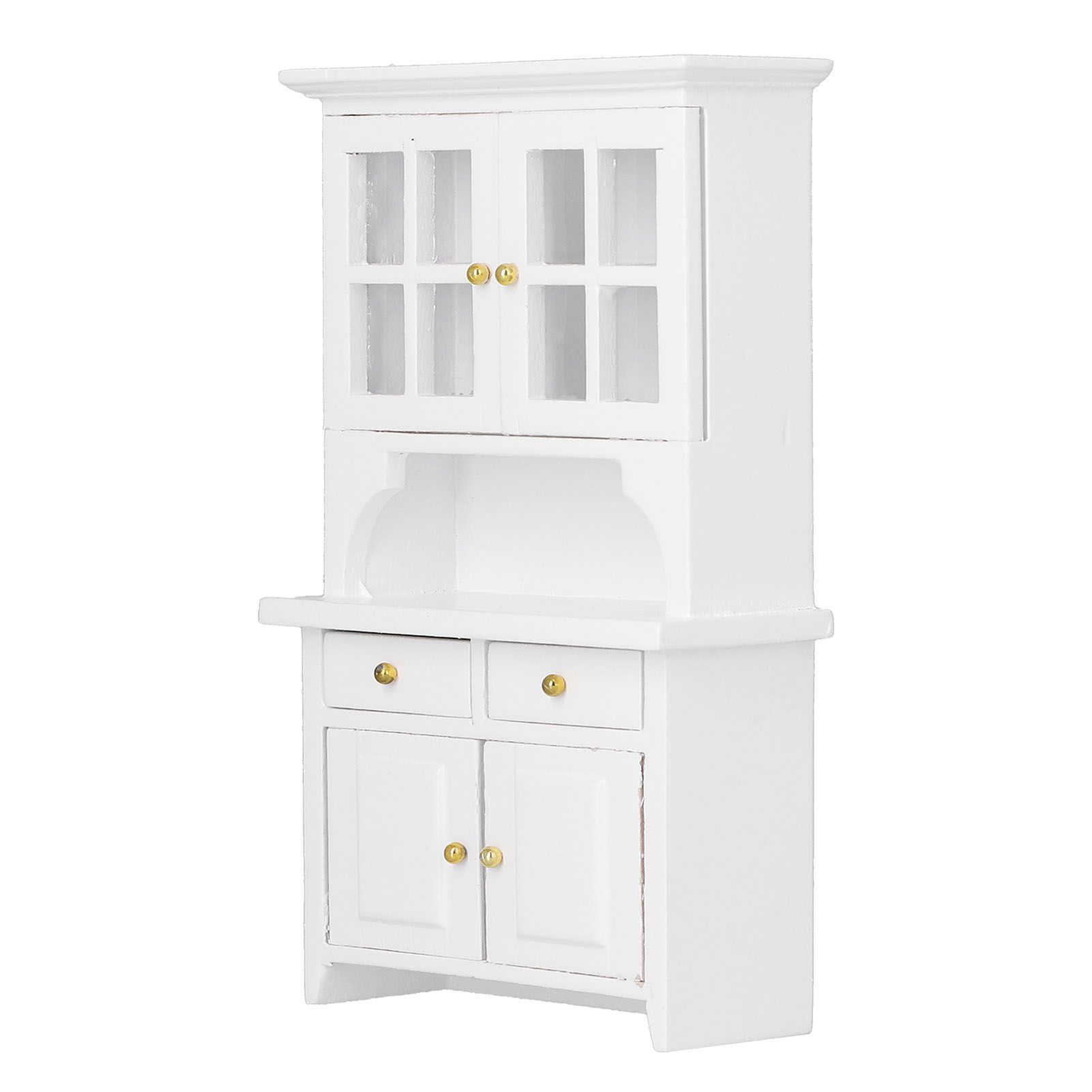1:12 Scale Dollhouse Miniature Furniture Wooden Display Cabinet Cupboard Supply