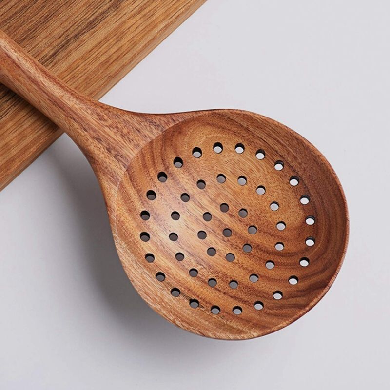 【BestGO】Wooden Spoons, Wooden Spoons for Cooking, 5-Piece Reusable Wood Kitchen Utensils Set Tools for Cooking Nonstick Cookware