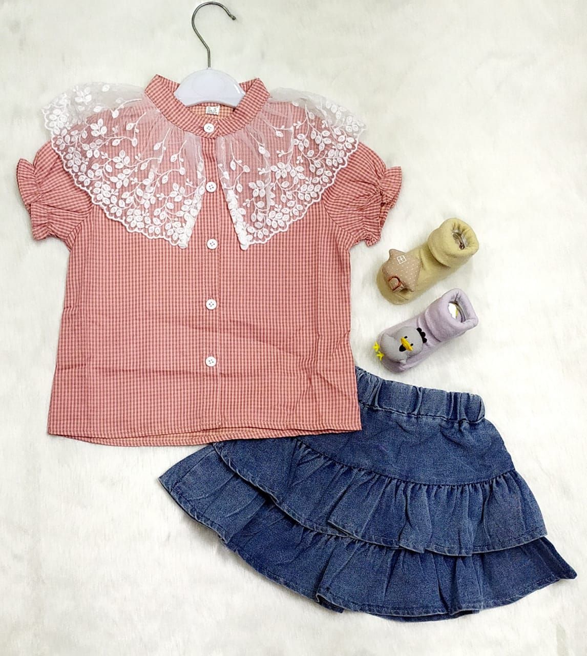 Stylish Cotton Sleeve Less skrit for Baby Girl (03-8) Years