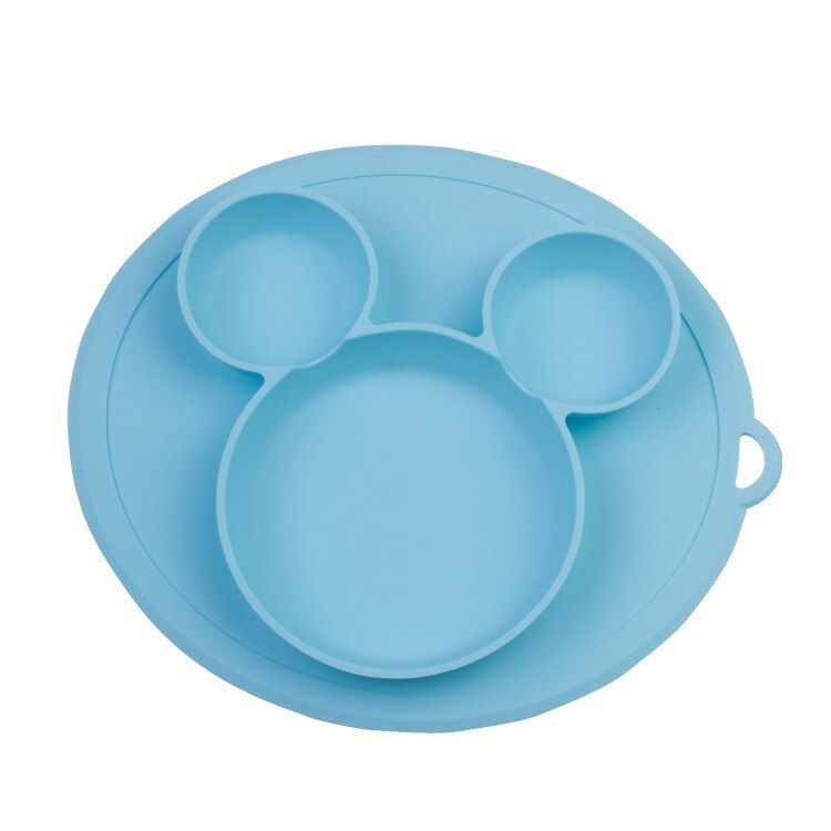 Baby Feeding Plate Spoon Tableware Set Cartoon Food FDA Silicone Safety Bowl Children Kids Eating Dishes Training BPA Free Gift