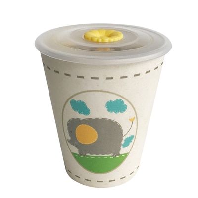 Bamboo Fiber Children Water Cup Environmental Health Baby Feeding Cup Cartoon Milk Juice Cups Gift for Kids Baby Water Bottle