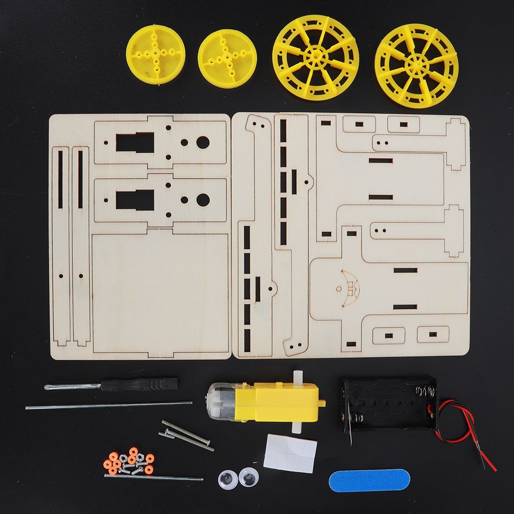Cart Pulling Robot Exquisite Educational Toy Manual Assembled DIY for School Children
