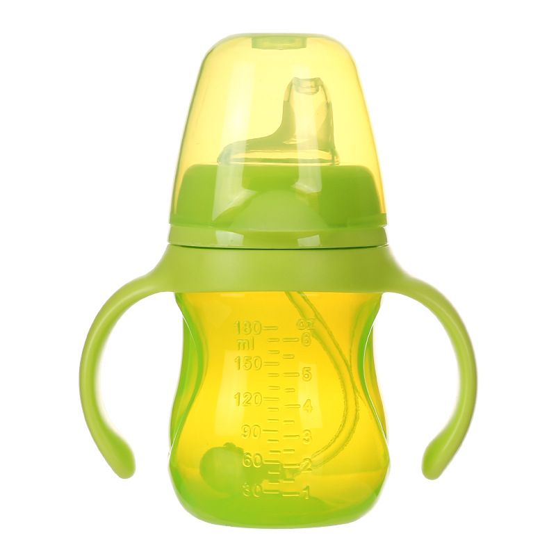 Baby duck beaker learning Drink Cup Baby handle with scale and gravity ball pipette water cup children's water cup 180ml Baby's water glass