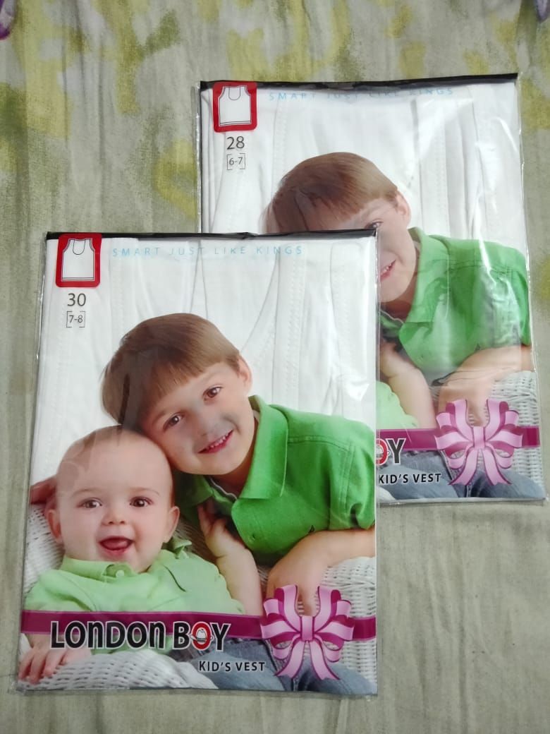 Vest for kid's london boy vest ( pack of 2 ) premium cotton vest for boy and girls