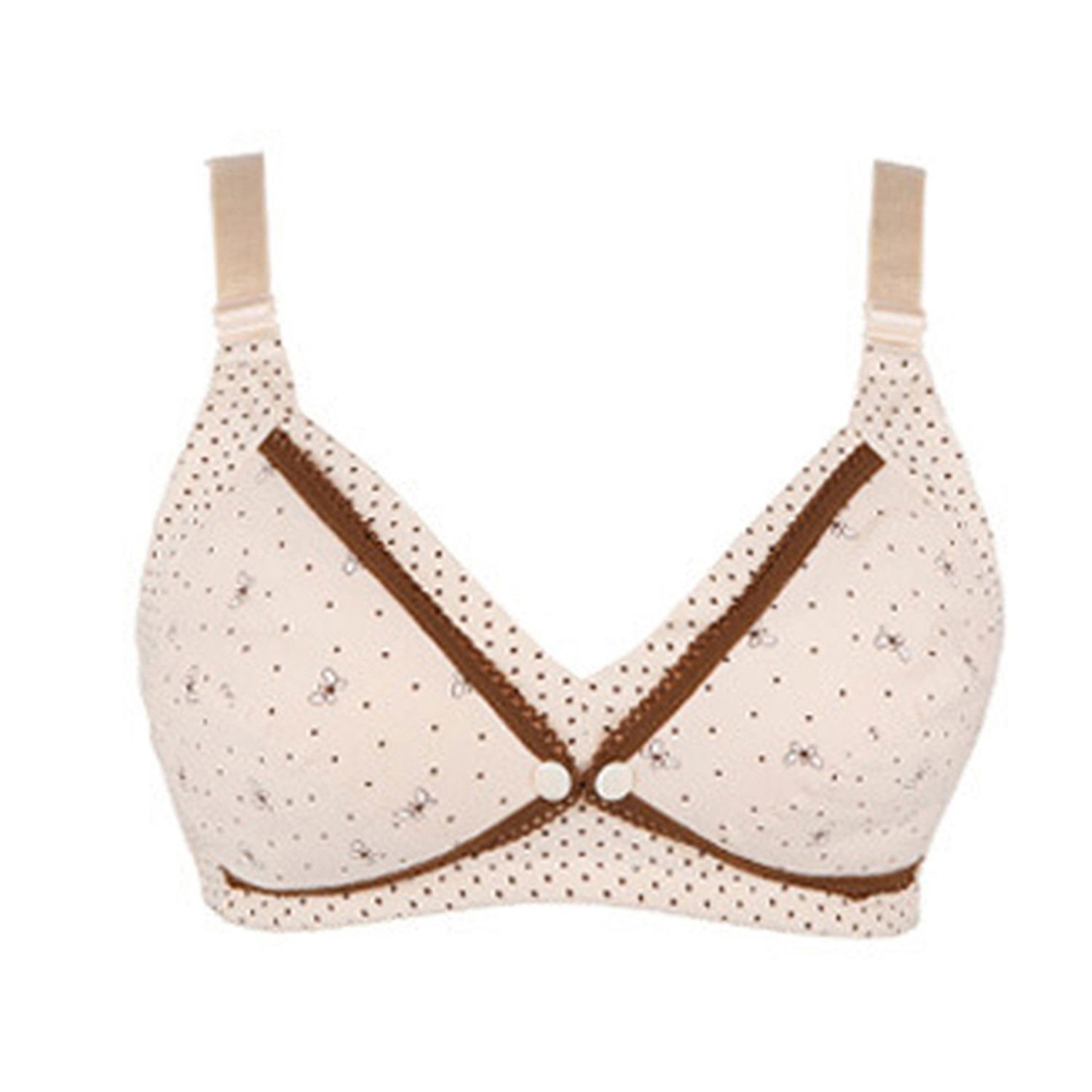 Maternity Feeding Bra Front Button Design Safe Mother Sleep Bra