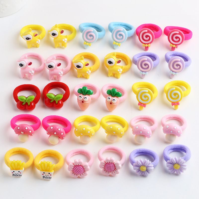 10Pcs/Set Candy Color Baby Hair Band Rubber Elastic Children Hair Ropes Girls Hair Accessories