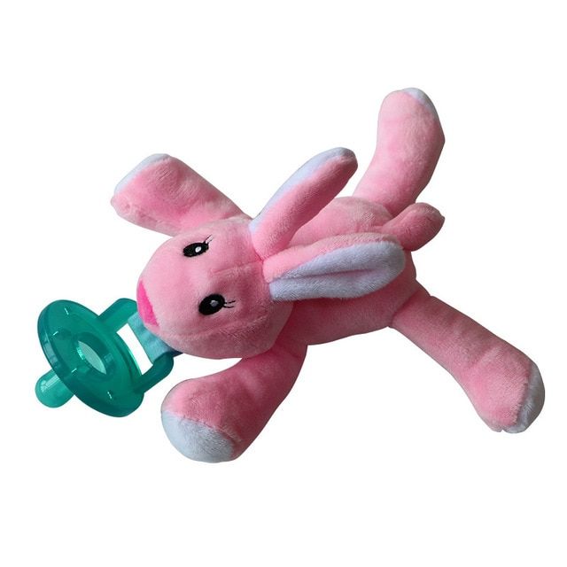 Detachable Silicone Nipple Baby Clip Suspension Type Plush Animal anti Dropping Pacifier Baby Carriage Hanging Appease The Toy