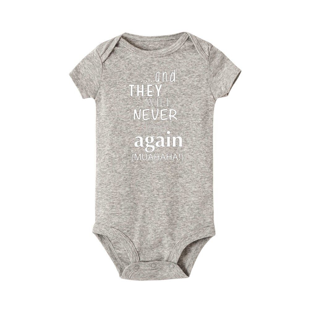 And They Will Never Sleep Again Baby Bodysuit Summer Body Suits Boy Girl Short Sleeve Clothes Newborn Clothing Unisex New Born