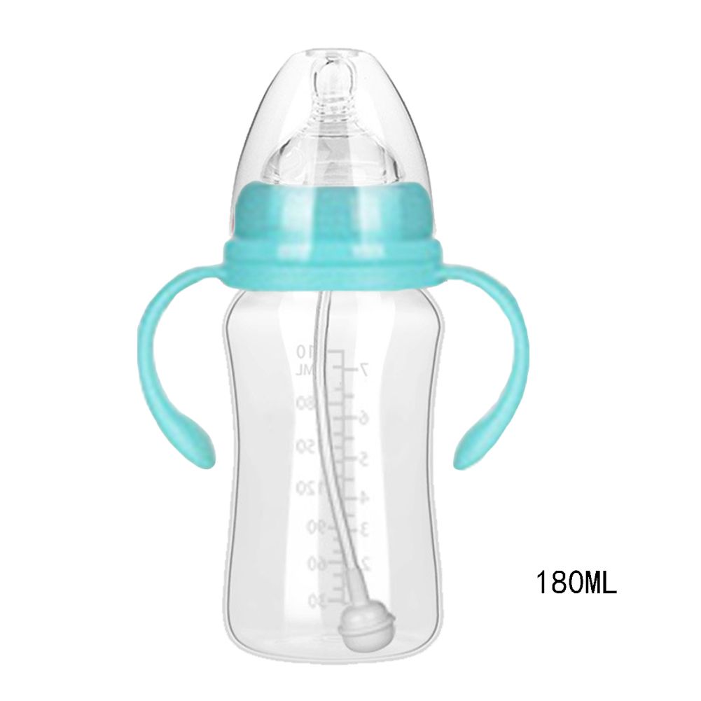 【ALLGOOD】New Style Baby Infant Milk Feeding Bottle With Anti-Slip Handle And Cup Cover Water Bottle Cute Milk Cup
