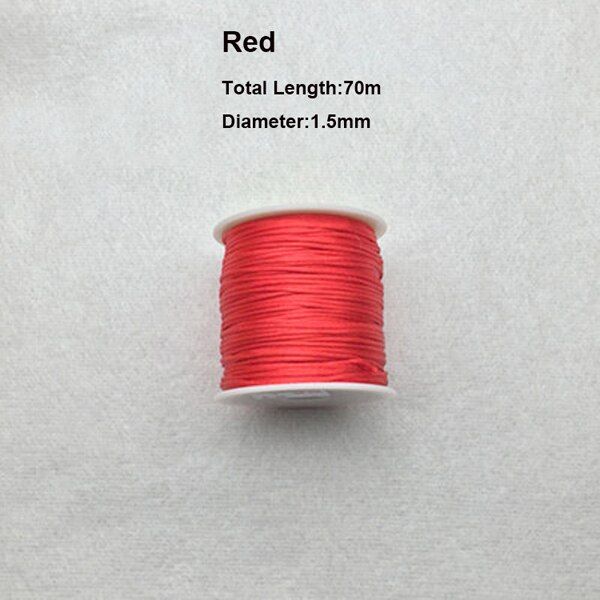 1.5mm Satin Nylon Cord 70meters Professional Pacifier Chain Ropes Silicone Beads Baby Teethers Tools For Baby Necklace Making