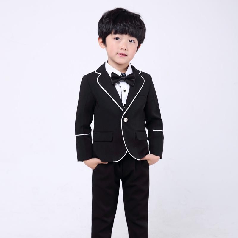 Slim Fit Suits for Boys_Black